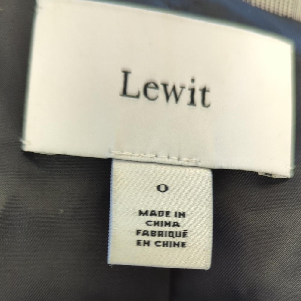 Lewit Wool Plaid One Button Blazer Gray Size 0 Pr… - image 6